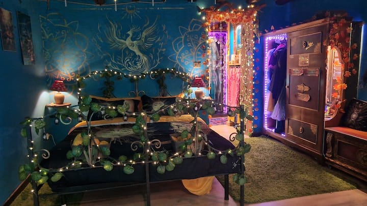 ¡Una cama doble mágica para noches encantadas! 