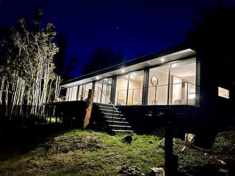 Yelcho Lake Lodge with beach