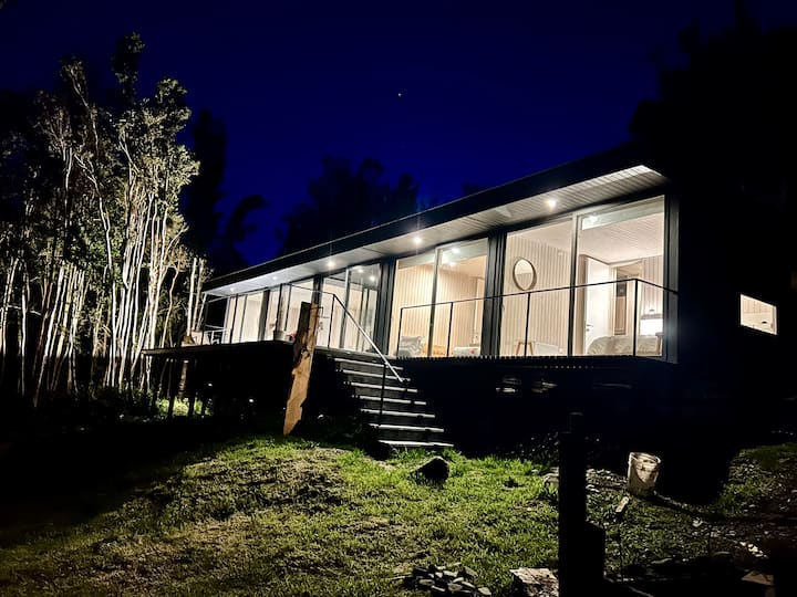 Yelcho Lake Lodge with beach
