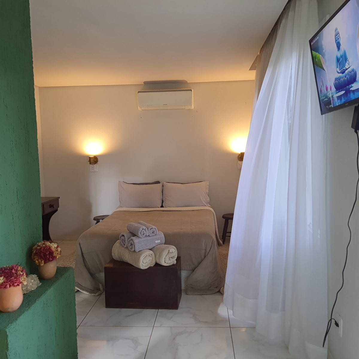 Joli vent et musique au calme. 