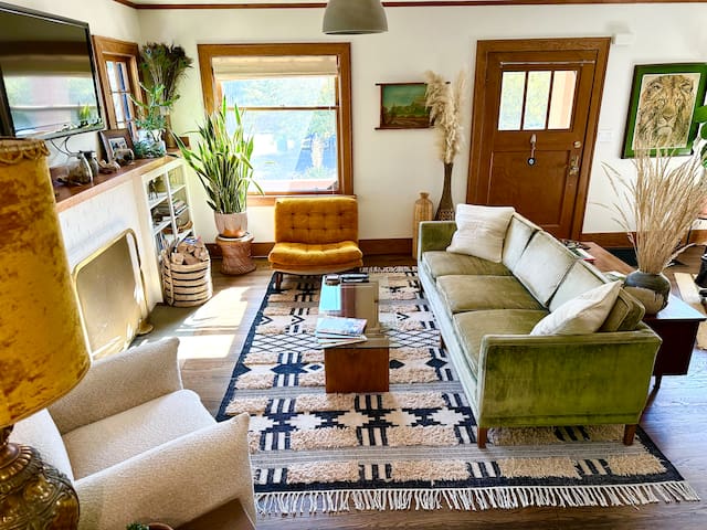 Retreat | Cozy Fireplace | Walk to Coffee & Eats