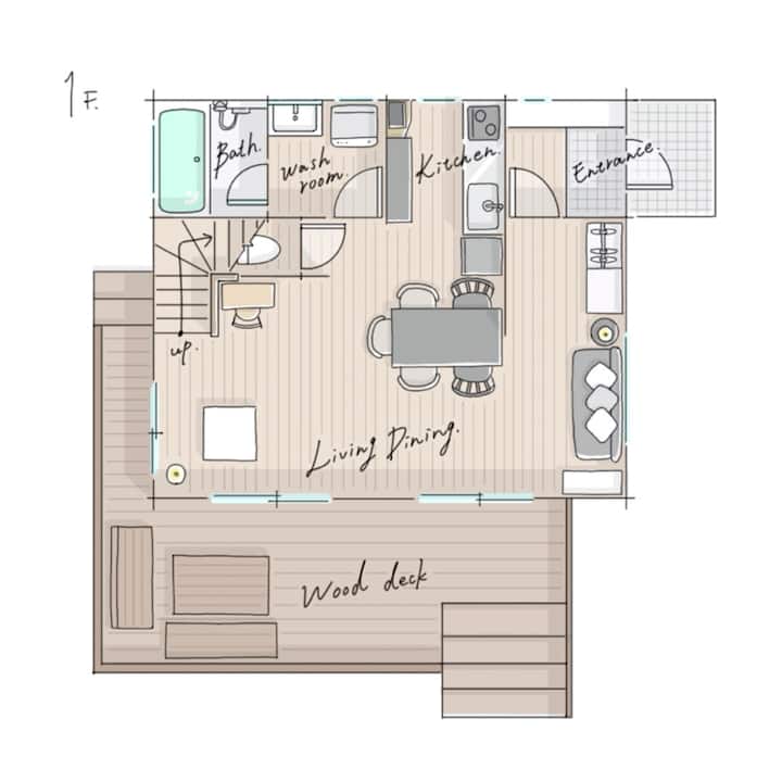 Peaceful Forest Villa | Private Garden | 1br Home - Karuizawa