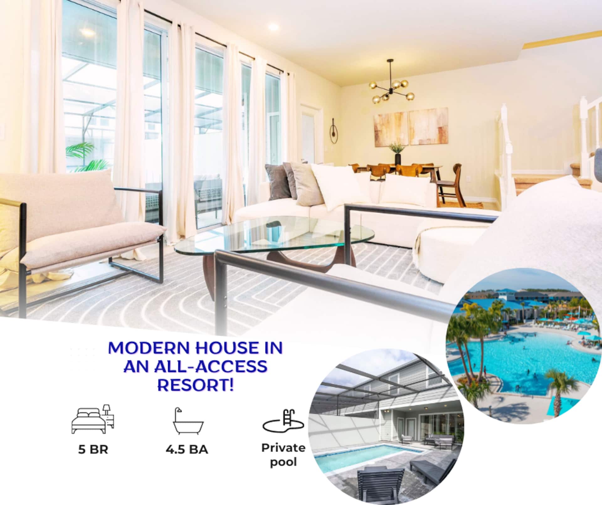 Modern 5-Bedroom Home with Private Pool!
