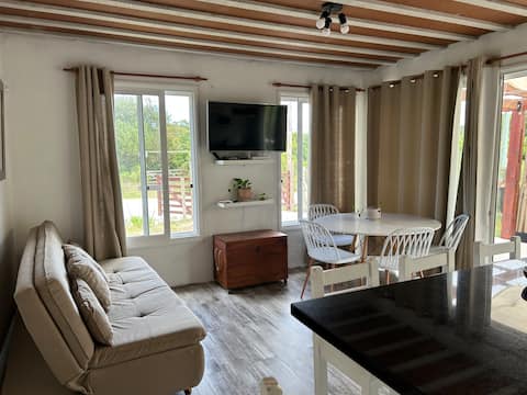 Airbnb con mejor rendimiento: House with park and barbecue, steps from the sea. en Punta Negra