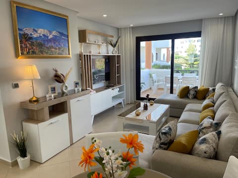 Top performing Airbnb: Beautiful luxury apartment, golf, garden in M'diq Fnideq Prefecture