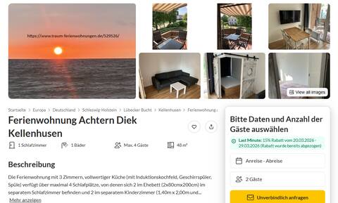 Popular Airbnb listing: Aft Diek Kellenhusen in Kellenhusen (Ostsee)