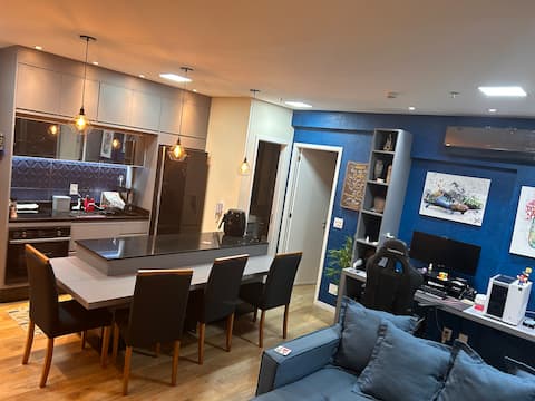 Successful Airbnb property: Apartment with beautiful view on the 34th floor in Osasco