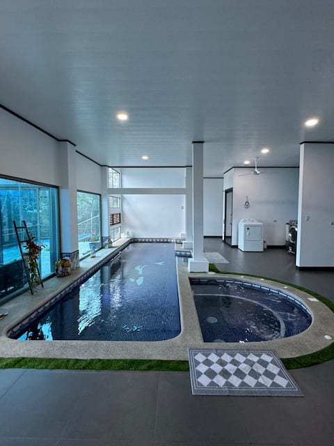 Luxury mansion with volcano view