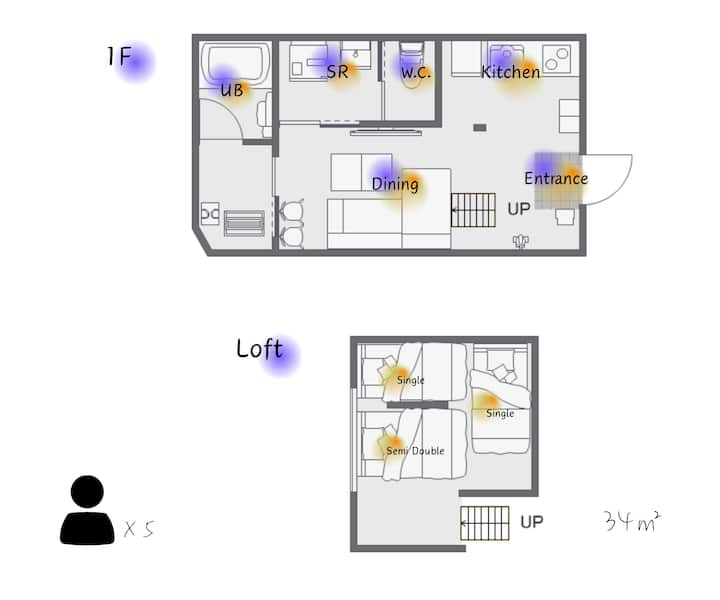 ＊金閣寺Arをお部屋で体験＊namba＊松屋町駅徒歩3分/谷町六丁目徒歩6分心斎橋/難波黒門市場 - Osaka