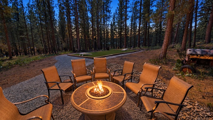 Fire pit · Seating for ten