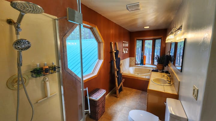 Bathroom 2 · Shower and vanity