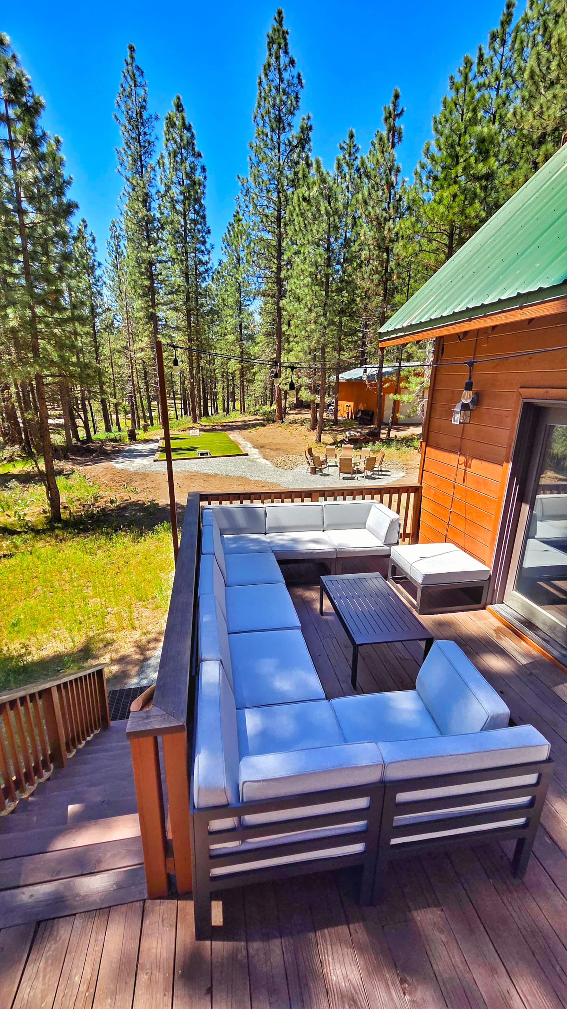 Deck lounge beside the pool hall