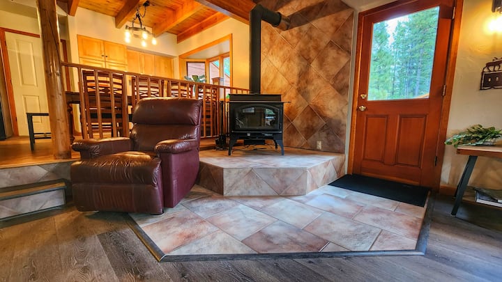 Wood stove · A cozy corner