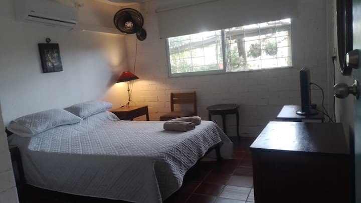 Главна Алкоба со приватна бања, телевизор, Apple TV со Netflix и клима уред.