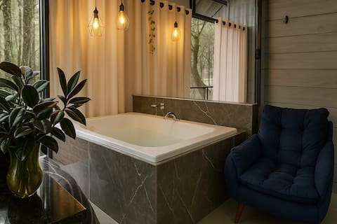 Janela do Céu Cabin with relaxing bathtub