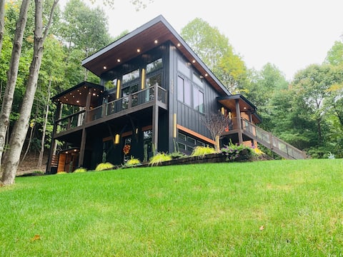 Mountain blueridge cabin sauna boone blowing rock