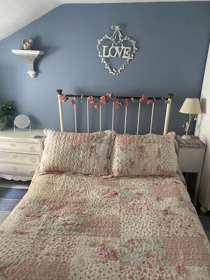 The blue bedroom
