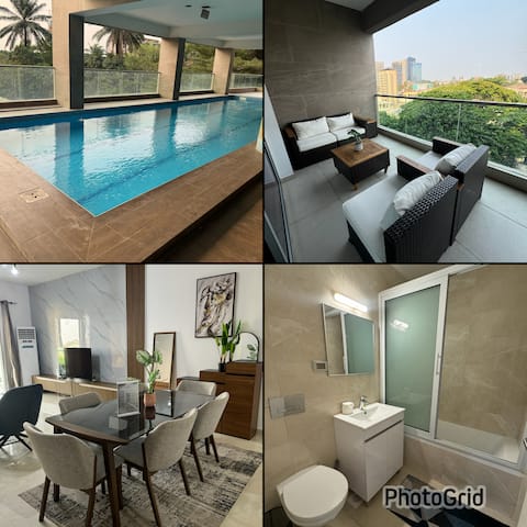 Kinshasa central 3 bed with pool