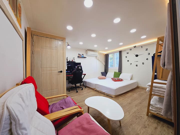50% long-term stay, pretty sunset, quiet house/studio, Dongtan, Samsung Electronics, Byeongjeom…