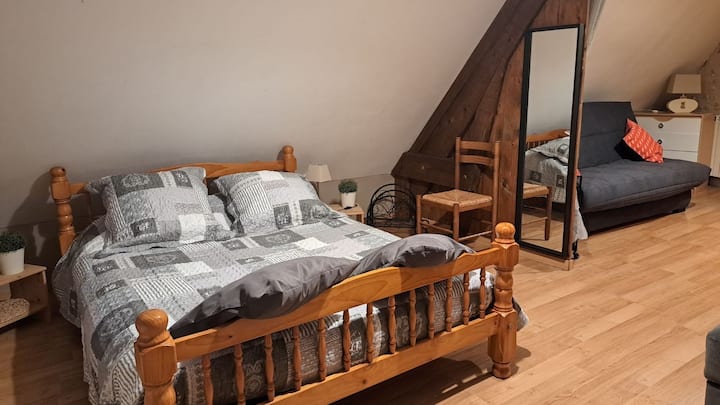  1 letto matrimoniale con divano letto