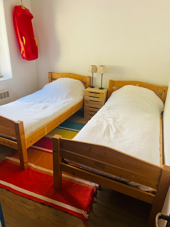 Habitación con dos camas individuales 