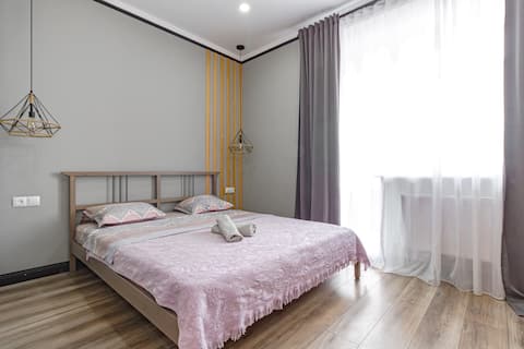 In the city center in an elite house