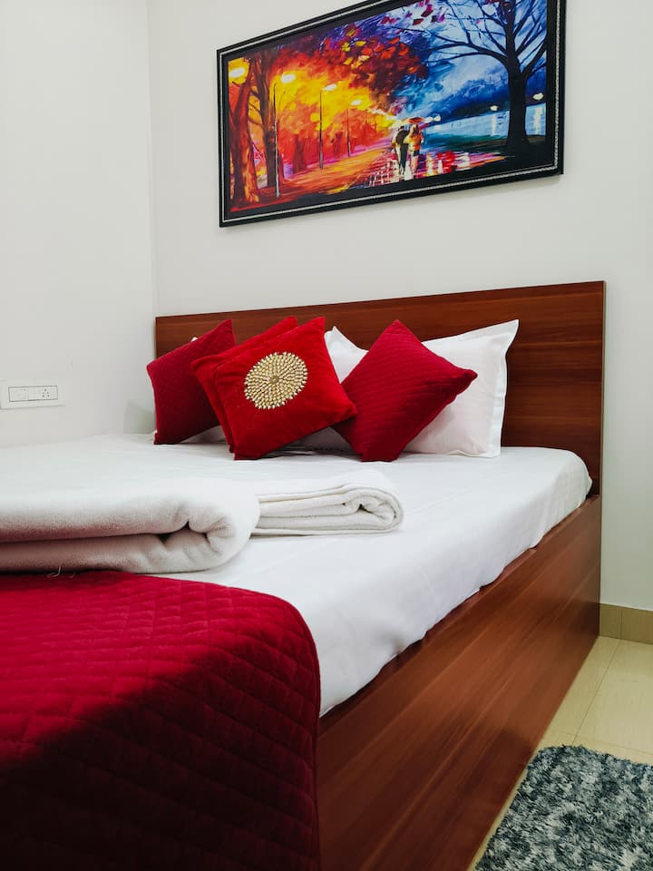 krevat i rehatshëm, dhomë e rehatshme me 100%  higjienë 