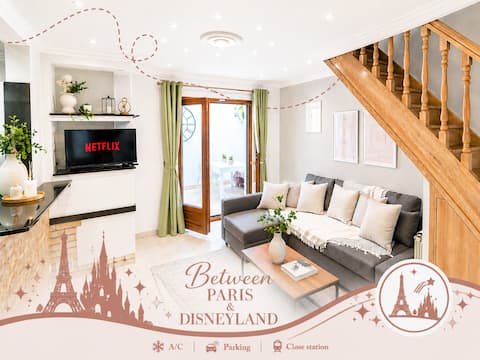 Between Paris & Disneyland - A/C - Parking included