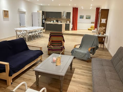 Warm loft, sleeps 14