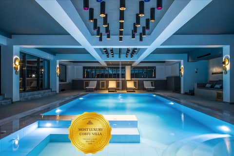 Top performing Airbnb: Villa Athos Corfu 1000m²,Indoor&Outdoor Pool in Δήμος Κεντρικής Κέρκυρας και Διαποντίων Νήσων