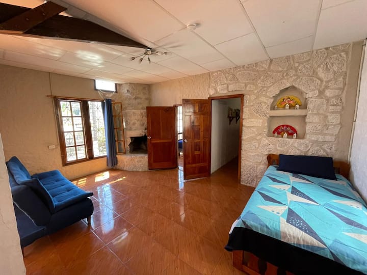 sala con cama adicional y sofá 