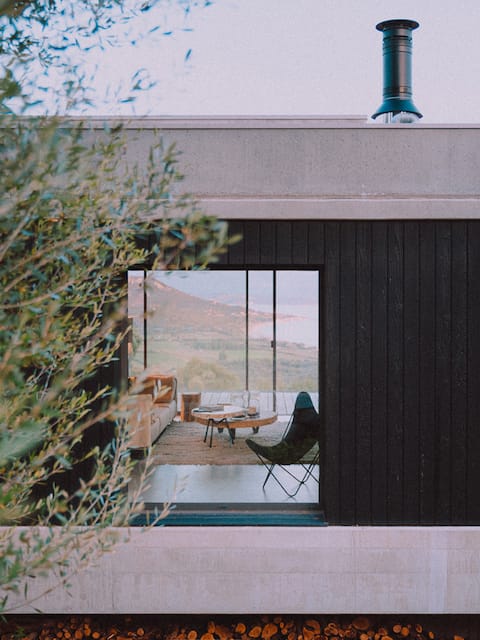 Contemporary villa with sea view and heated pool