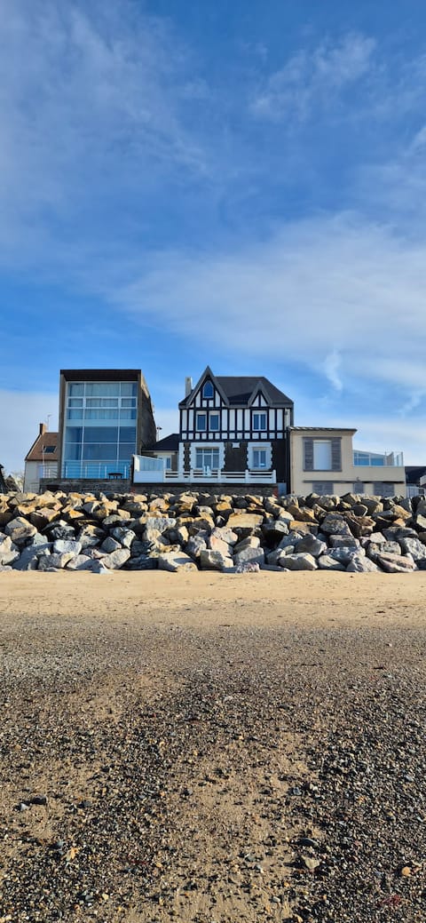 "Le pré bleu" sea view with beach access, sleeps 8