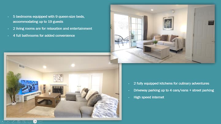 Sleep 19, 9-12 Mins From Disneyland, Conv. Center. - Orange