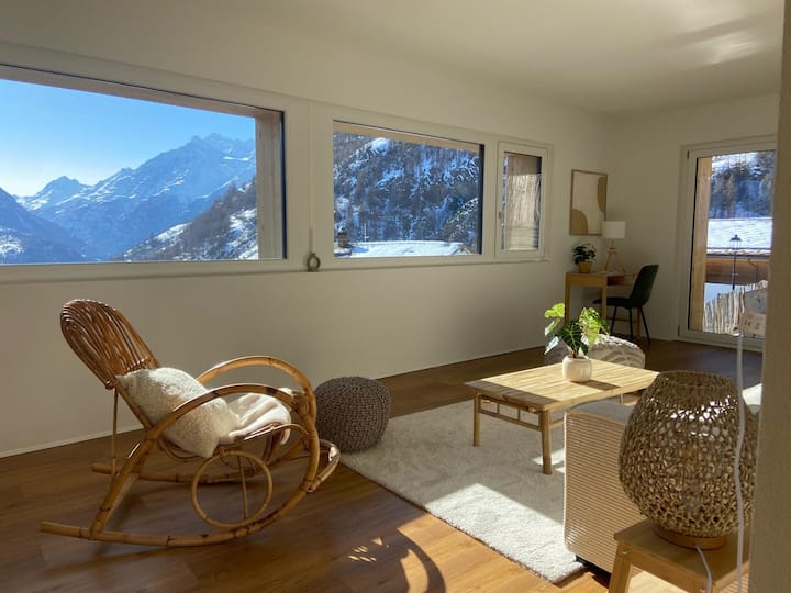 Modernes Apartment Mit Panoramablick - Grächen
