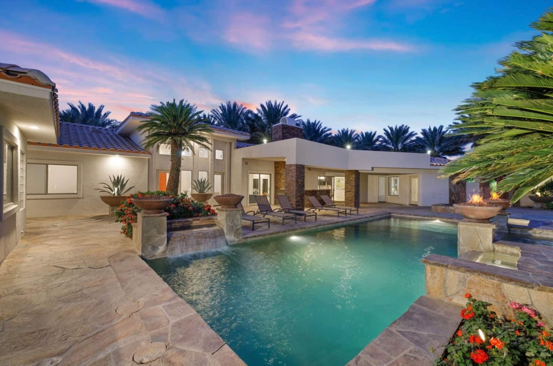 PalmSpring Luxury Vacation Home Salted Pool&Spa