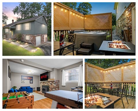 Lake Retreat • Hot Tub • Game Room • Sleeps 12