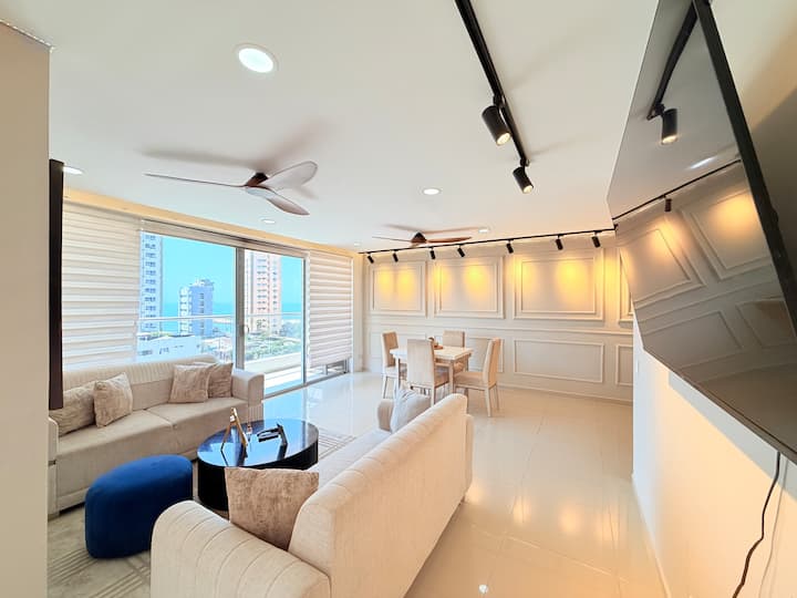 Hermoso 3br Frente Al Mar 100 Metros De La Playa - Cartagena de Indias
