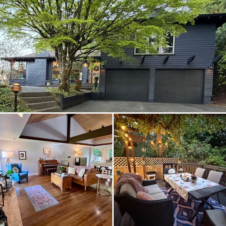 3 Br. Mid-century Modern Home W/ Pickleball Court - Kent, WA