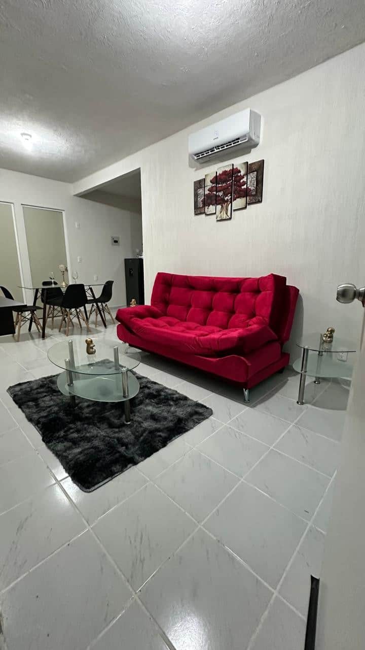 Comfortable double sofa bed, if you like you can change the position to sleep comfortably