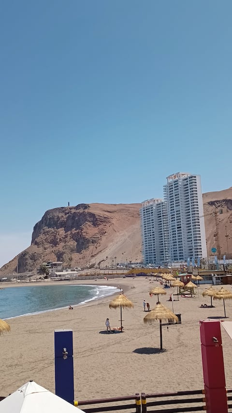 Facing the best beach in Arica