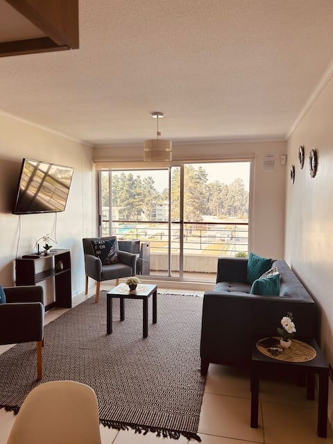 Popular Airbnb listing: Modern Getaway in El Tabo, Club House Pool! in El Tabo