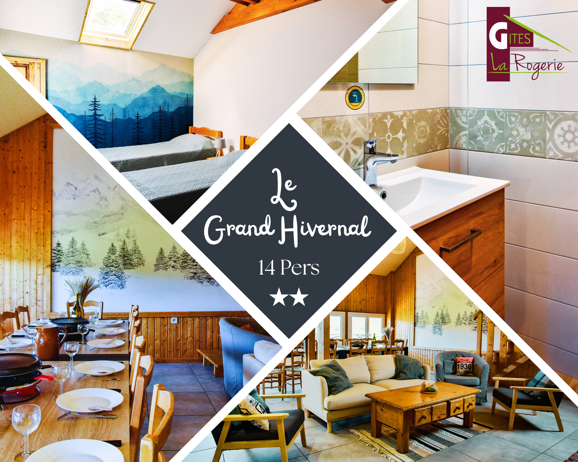 Gîte "le grand Hivernal" - La Rogerie: 14 pers