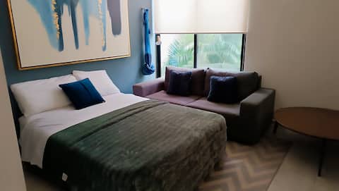 Top Airbnb: Casa Gitzae | Pool, padel court and green areas in Conkal