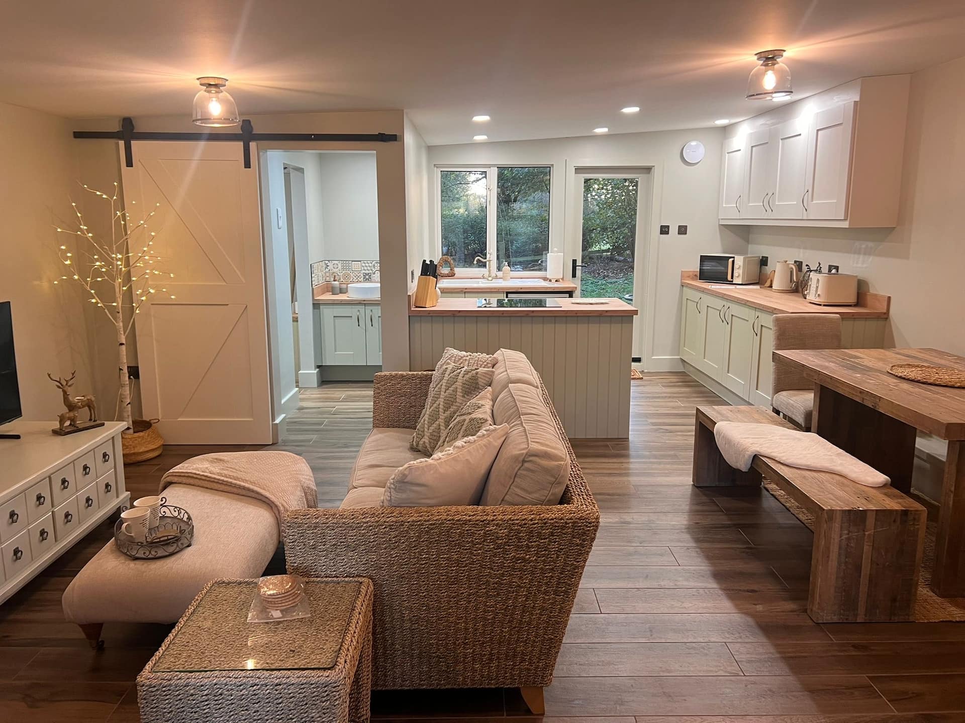 Cosy woodland cabin in Norfolk.