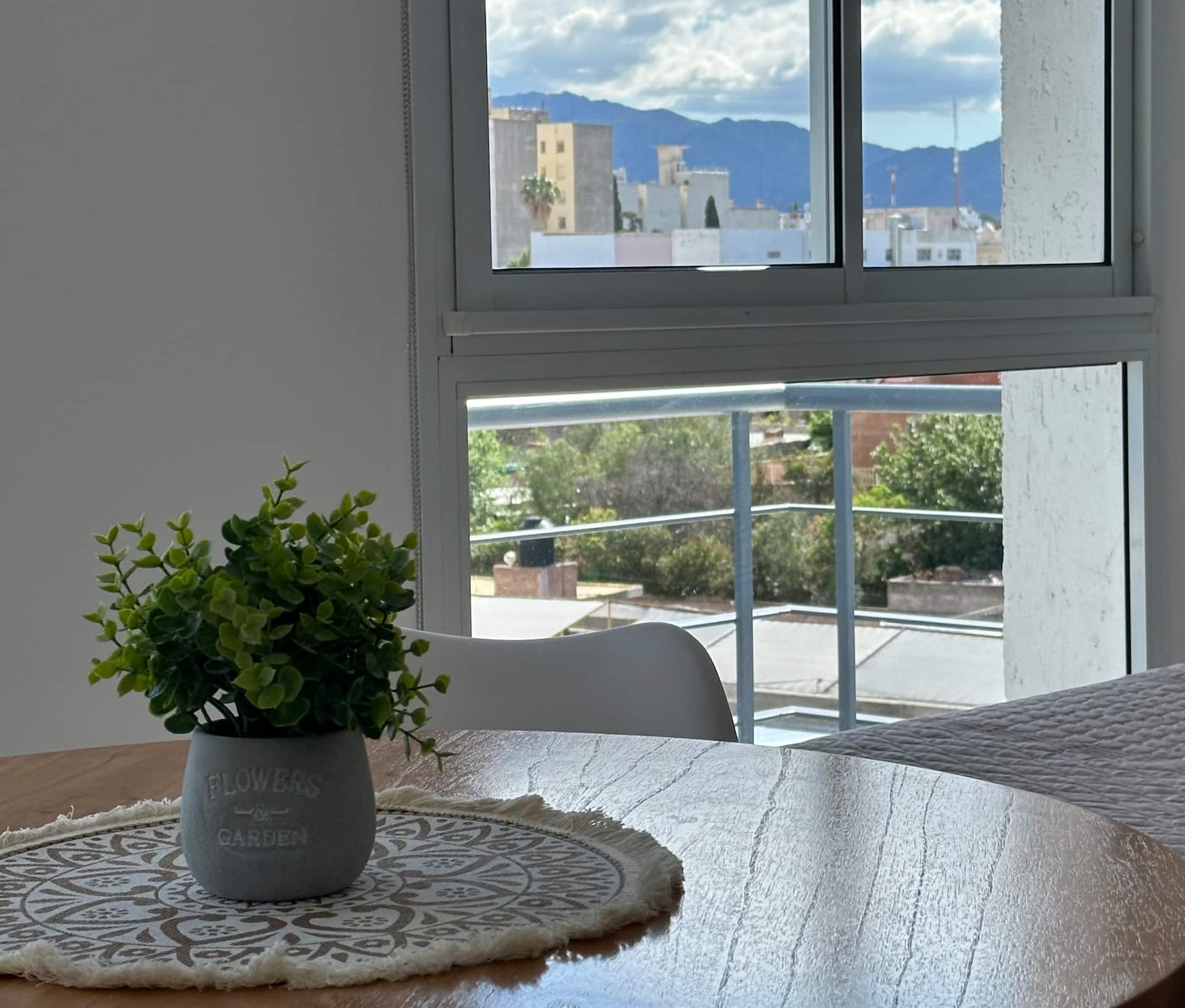 Balcony overlooking the Sierras