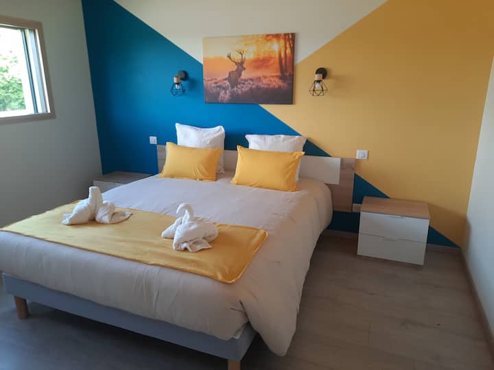 belyst dubbel Queen plats (160/200) 