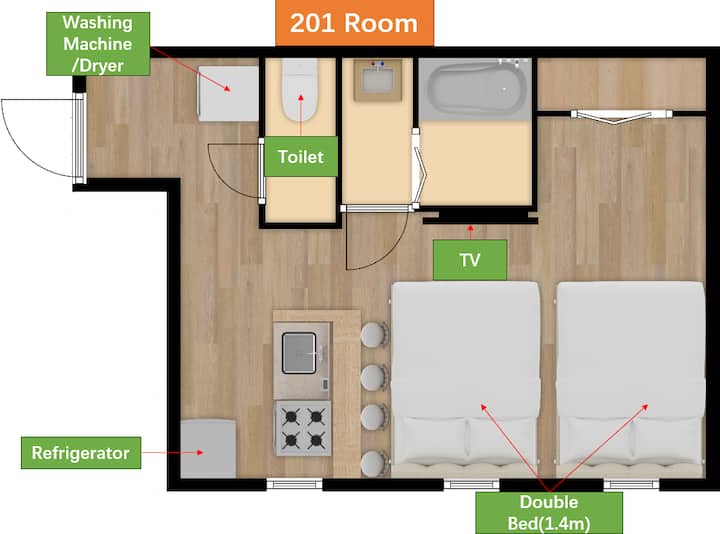 Shinjuku Downtown｜1 Min Walk To Metro｜cozy Apt*201 - 新宿区