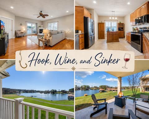 "Hook, Wine, and Sinker"- gorgeous lake views