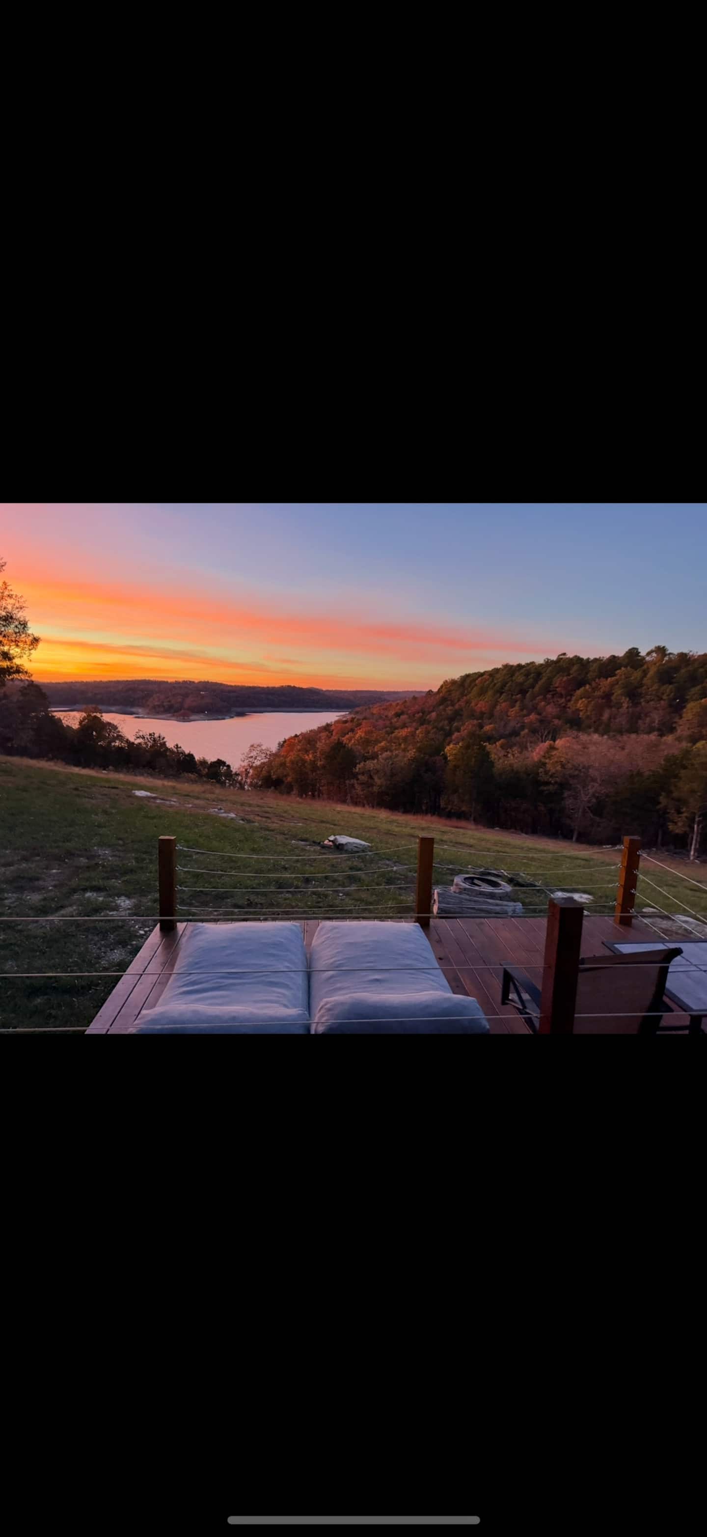 Sunset view from Overlook Cabin
